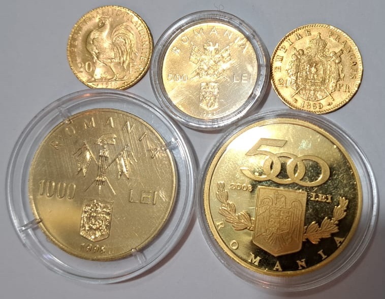 Monede din aur românești și internaționale